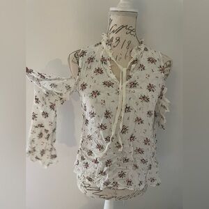 Buffalo David Bitton Ruffle Tie-Neck Sleeveless Top -